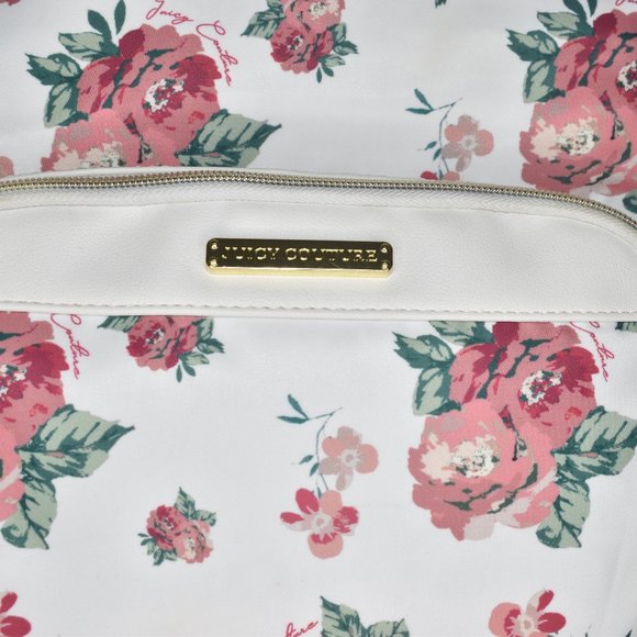 Juicy Couture Floral Backpack Vintage Rose White